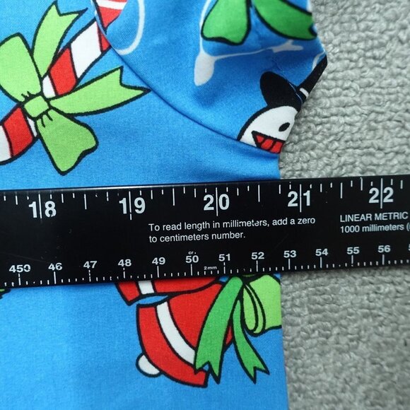 Gabby Brooke Nursing Scrub Top Women Size S Chrismas Theme V-Neck Short Sleeve - Picture 3 of 7